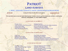 Tablet Screenshot of patriotlands.com